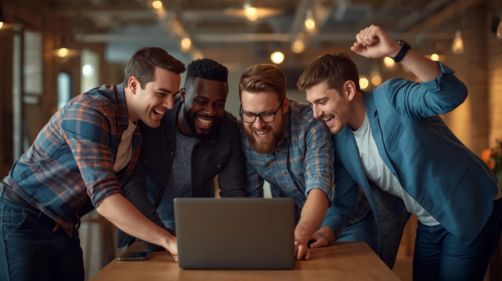 Diverse team of entrepreneurs collaborating on side hustle strategies and online business growth